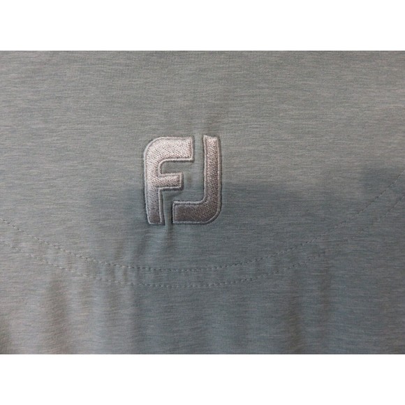 Foot Joy FJ Light Green Golf Polo Shirt Sz L Harford Mutual Logo Athletic EUC - Picture 6 of 9